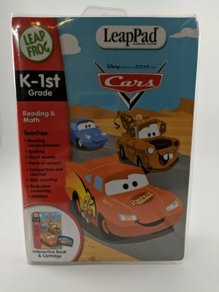 Leapfrog Leappad Disney Pixar Cars K - 1st Grade Book & Cartridge
