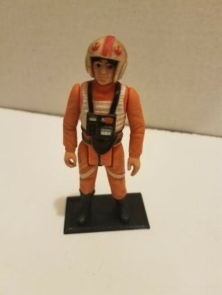 Vintage 1978 Star Wars Anh Luke Skywalker X - Wing Pilot Hk With Stand No Weapon