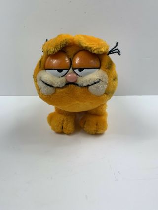 Vtg 80’s Garfield The Cat 8 " Standing Stuffed Cartoon Toy 1978 - 1981 Plush Dakin