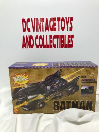 Toy Biz 1989 Batman Movie Batmobile Complete Shield Cocoon Box