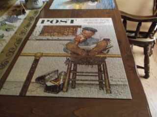 500,  Piece Parker Brothers Jigsaw Puzzle Norman Rockwell Painting Lunch Break
