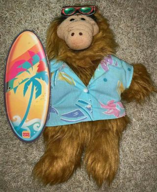 Vintage Surfer Alf Doll.  The Many Faces Of Alf Plush Surfer Burger King With Tag