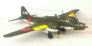 1:72 Scale Built Plastic Model Airplane Japanese Nakajima Ki - 49 Torpedo Bomber