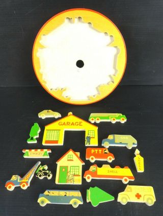 Vintage 1950 ' s Simplex Puzzle - GARAGE - No.  101 Complete with box 3