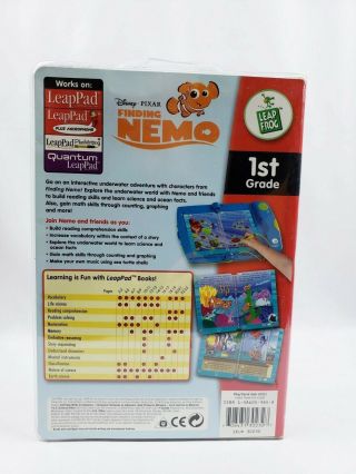 LeapFrog LeapPad Disney Pixar Finding Nemo 1st Grade Reading Book & Cartridge 2