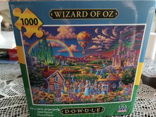 Wizard Of Oz Jigsaw Puzzle 1000 Pc Dowdle Folk Art Poster Hard To Find