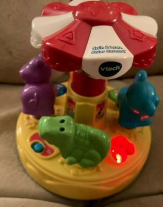 Spin & Learn Color Carousel By Vtech Electronic Talking Musical Learning Toy 3