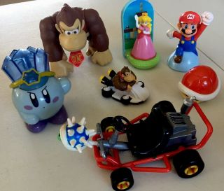 Nintendo 64 Mario Kart Pull Back & 6 Other Figures (mcdonald’s Toys) Donkey Kong