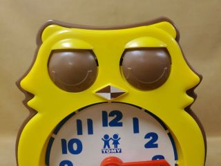 Vintage 1975 TOMY Answer Clock Owl Plastic Learning Toy 2
