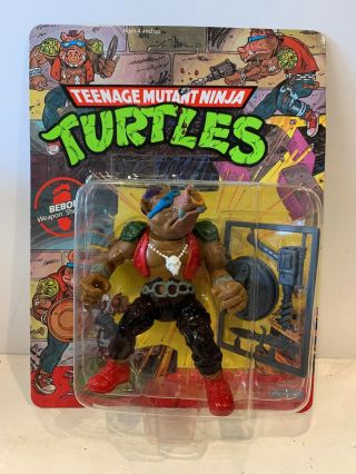 1988 Playmates Tmnt Teenage Mutant Ninja Turtles Bebop 10 Back Moc