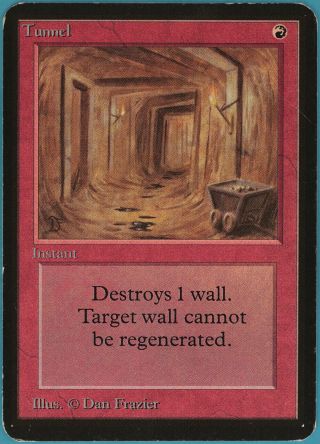 Tunnel Alpha Pld - Sp Red Uncommon Magic The Gathering Mtg Card (34067) Abugames
