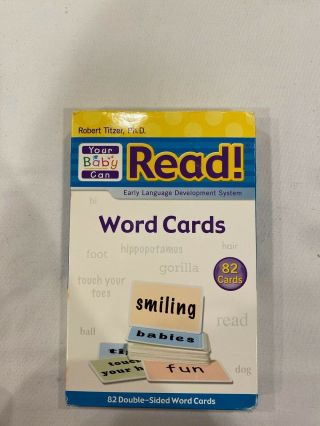 Your Baby Can Read By Robert Titzer Ph.  D.  82 Word Cards - Early Development
