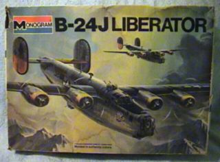 1976 Monogram B - 24j Liberator 1/48 Scale Plastic Model Kit 5601
