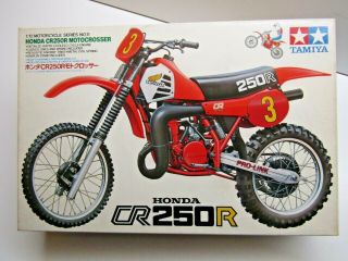 Tamiya Vintage 1:12 Scale Honda Cr250r Motocross Model Kit - - 1411 800