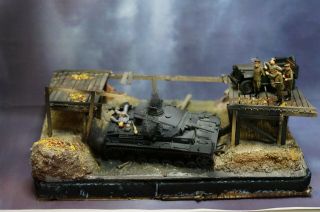 Pro - Built 1/35 Scale Wwii " Just After Battle " Diorama