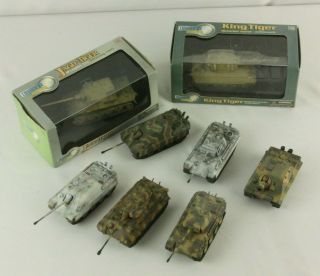 Dragon Armor 1:72 Bargins - 8 Custom Paint German Tanks - Various Conditions