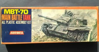 Vintage (1972) 1/48 (1/4 Scale) Aurora U.  S.  Mbt - 70 Main Battle Tank Model Kit