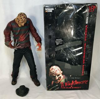 Mcfarlane Movie Maniacs Nightmare On Elm Street 18 " Freddy Figure Damaged:as - Is
