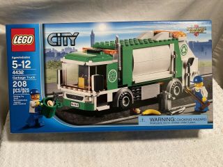 Lego City 4432 Garbage Recycle Truck Retired Dump Green Trash Box