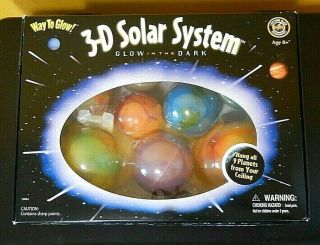 3d Solar System Glow In The Dark Kids Room Decoration Educational Planets Stars