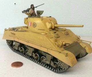 1:35 Scale Built Plastic Model British Wwii M4 Sherman Tank North Africa