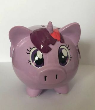 My Little Pony Twilight Sparkle Ceramic Piggy Bank Hasbro 2014 Brand