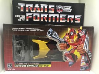 Transformers G1 Hot Rod Autobot Walmart Exclusive Reissue Rodimus Hot Toy 2018