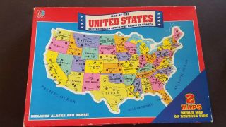 1993 Map of the United States and World Map - Rand McNally and Milton Bradley 3