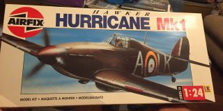 Airfix Hawker Hurricane Mk1 Wwii Fighter Plane Model Kit 1:24 14002