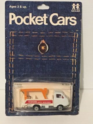 Tomica Pocket Cars Toyota Wrecker Tow Truck Early Wheels Made In Japan
