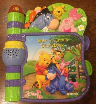 Vtech Disney Winnie The Pooh Slide N Learn Storybook - Interactive Pages,  Tigger