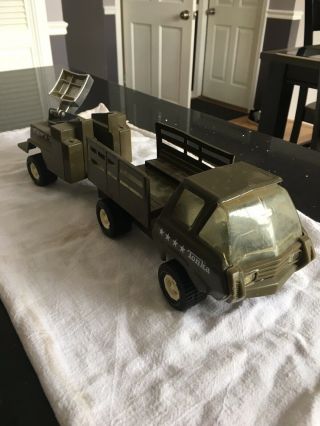 Tonka Army Truck And Search Light Trailer
