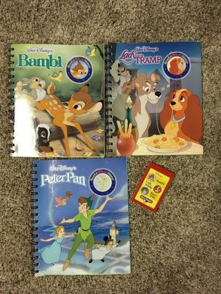 Story Reader With Cartridge Bambi Peter Pan Lady And The Tramp 3 Book & Cart