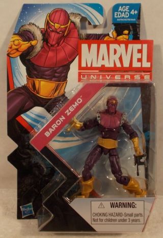 Marvel Universe 3.  75 " Baron Zemo Villain Series 5 022 Hasbro (on Card)