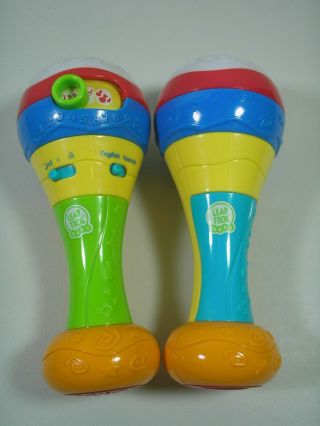 Leap Frog Baby Learn & Groove Counting Maracas Lights Music Colors Bilingual Guc