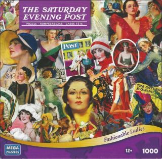 Mega,  The Saturday Evening Post Fashionable Ladies 1000 Piece Puzzle -