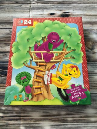 Barney Puzzle The Dinosaur 24 Piece Puzzle Vintage Bj Baby Bop 1996 Complete