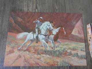 Vintage 1980 MB The Legend of the Lone Ranger jigsaw puzzle 4182 - 1 COMPLETE 3