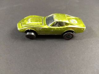 Vintage 1968 Hot Wheels Redline Lime Green Custom Corvette Car