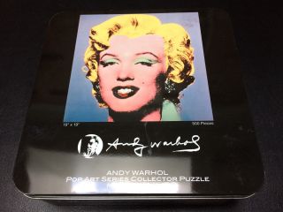 Andy Warhol Marilyn Monroe 500 Piece Puzzle 19 " X19 " Finished Collectable Tin
