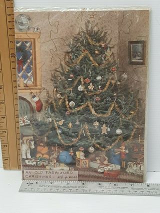 Anne Belle Hand Crafted Wooden Jigsaw Puzzle " An Old Fashioned Christmas " 210