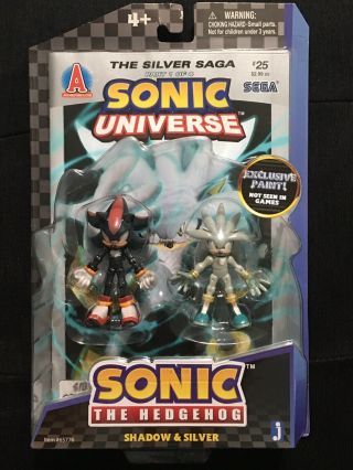 Jazwares Sonic The Hedgehog Exclusive Paint Shadow And Silver Action Figure