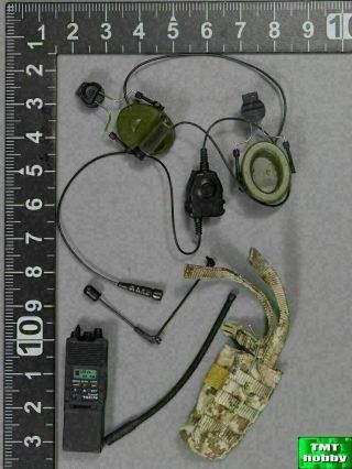 1:6 Scale Mini Times Us Navy Seal Team Special Force - Pelto Headset & Radio Set