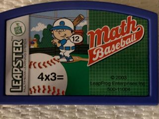 Leapfrog Leapster Math Baseball Cartridge Game Software