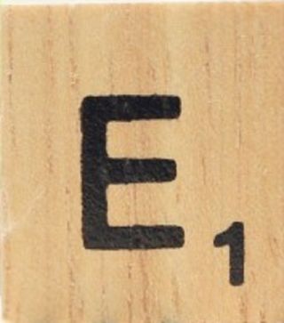 Individual Wood Scrabble Tiles 25 Cents Each,  Letter E