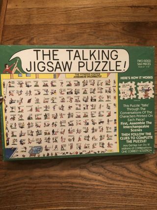Vintage 1991 The Talking Jigsaw Puzzle Fitness Center By Buffalo Games