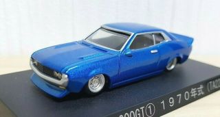 1/64 Aoshima Grachan 5 1970 Toyota Celica 1600gt Ta22 Blue Diecast Car Model