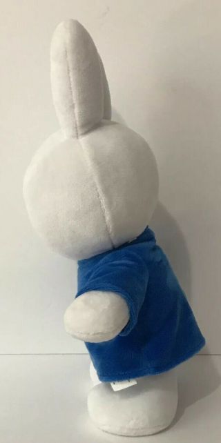 Miffy Plush Bunny Rabbit Stuffed Singing Talking Easter Toy Sound Blue Dress 12” 2