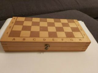 Small Wooden Chess Board Ussr