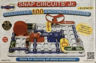 Snap Circuits Jr.  100 Electronics Exploration Kit Guc Batteries